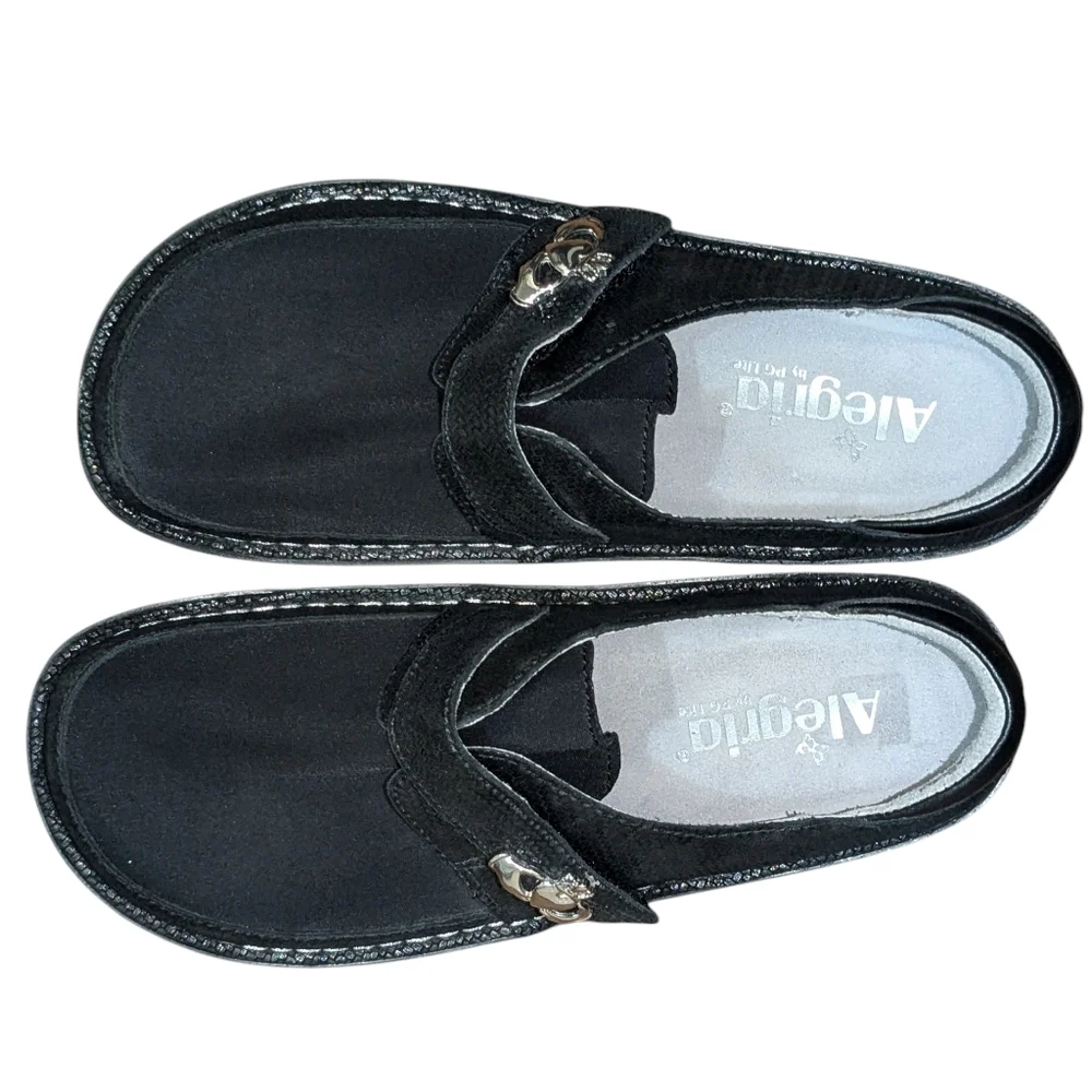 Alegria Brenna Claddagh Black Whimsigoth Strap Loafer Comfort Shoes EU 37 US 7 - Picture 4 of 11